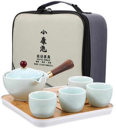 COLLBATH Ensembles De Théières pour La Famille Et Les Théière en Céramique Tasses Résistantes À La Chaleur Et Plateau À Thé