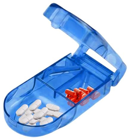 Cortador Divisor de Pastillas - Cortador de Pastillas con Almacenamiento | Divisor de Pastillas de Viaje portátil | Trituradora de tabletas fácil de Usar | Divisor de Pastillas Resistente al Desgaste