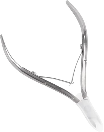 Professional Cuticle Nipper, Stainless Steel Cuticle Cutter, Sharp Blades for Nail Care and Pedicure Tools, Silver