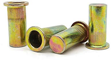flachköpfige mutter, Kohlenstoffstahl Flachkopf Nietmutter Versiegelt Geschlossenes Ende M4 M5 M6 M8 M10 Blindnietmutter Einsatzmutter(M12 (5pcs))