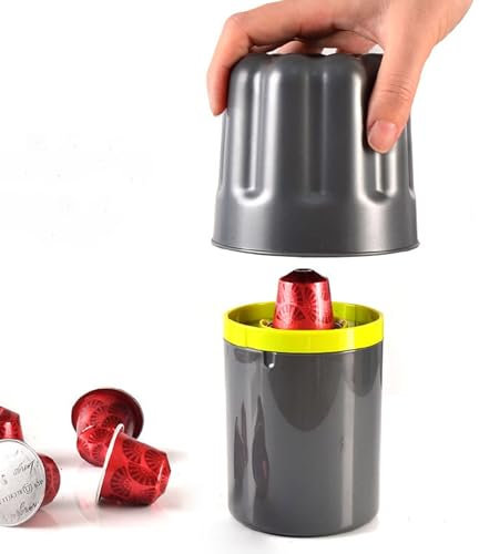 YUEMING Recycleur Capsule Café, Boîte de Recyclage pour Dosette Café, Recycleur de Capsules de Café 18,7 x 7.6CM, Récipient Capsules Usagées Bac de Recyclage Poubelle
