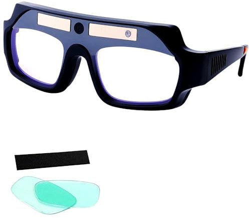 givuaime Schwarze Solar-Schweißbrille mit automatischer Verdunkelung, 2025 Neuest Schutzbrillen, Schweißerschutz DIN 6 bis DIN 13 Schutzbrille, für TIG MIG ARC plasmaschneider (2)