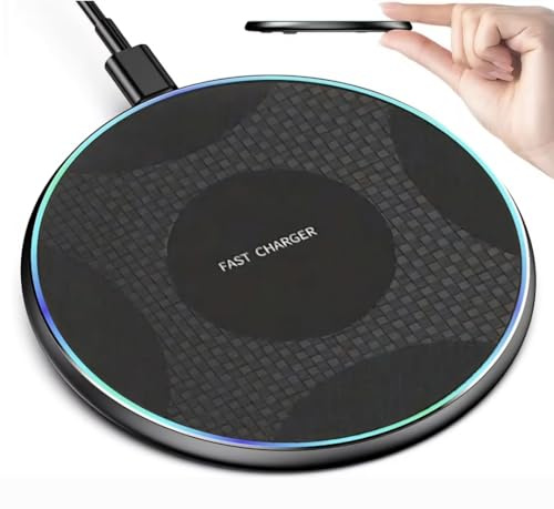 Wireless Charger for iPhone and Samsung, Wireless Charging Pad, up to 35W Charging Mat Station for Smart phones, Anroid Compatible with Airpods (Black)