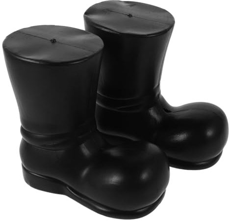 Cabilock 2 Stück Mini Weihnachtsmann Stiefel Dekoration Realistische Schuhe für Puppenhaus Zubehör Bastelprojekte und DIY Weihnachtsdeko