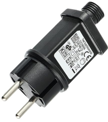 SIGANDG 31V 6W Fuente de Alimentación, IP44 Transformador Luces Navidad Adaptador con 8 Modos Función de Memoria y Temporizador, Adecuado Para Luces navideñas, luces de hadas, luces de cortina