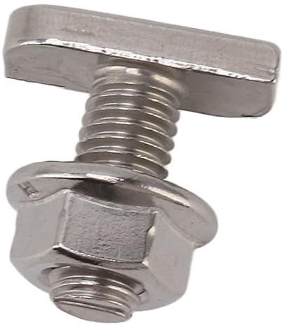 Aramox M8 Hammer Head Screws, 15 Set Stainless Steel Screws for Photovoltaic and Solar Installation, with Full Thread Connection Fastening, Easy to Install