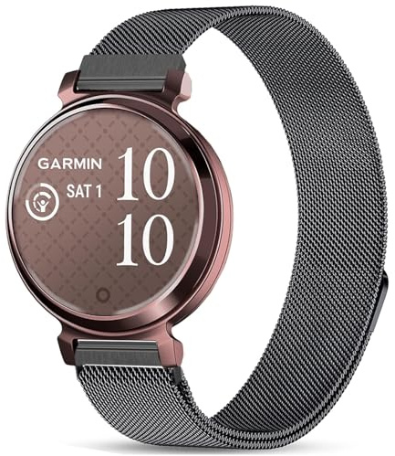 Issinlky metallarmband kompatibelt med Garmin Lily 2, 14mm rostfritt stålarmband för Garmin Lily 2 kvinna