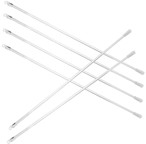 Gadpiparty Baguette De Store Verticale Bâton Aveugle Transparente 19 Pouces 6 Pièces, Crochet Pour Tige De Traction Store, Remplacement Prêt à L'emploi Pour Maison Et Bureau