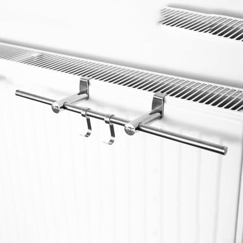 Stainless Steel Radiator Towel Rail, Adjustable Radiator Heating Hanging Rail Drying Rack Supports Heavy Clothes Towels Up To 10Kg(60cm)