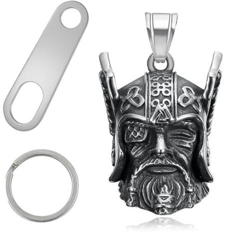 Campanella Guardian Bell, Campanellino Motociclisti Guerriero Viking Mitologia Nordica Nodo Celtico, Portafortuna Accessorio per Moto con Anello, Protezione per Motociclisti