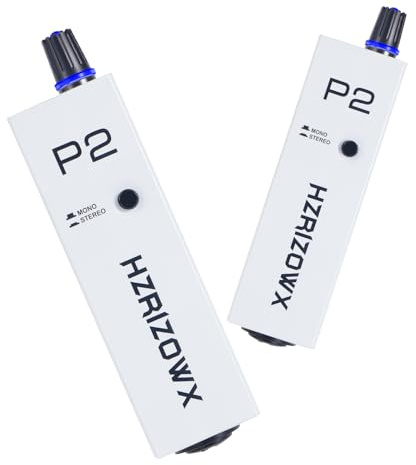 Professional P2 In-Ear Monitor Amplifier, Portable Headphone Amplifier with XLR/TRS Input 3.5mm Output, with Stereo/Mono Switching,12-Hour Battery Life for Musician Guitarists Drummers Live Performers