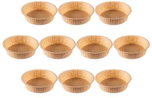 Mipcase 10 Moldes de Papel Desechables para Hornear Pasteles de 16 CM, Resistentes al Calor, Antiadherentes y Aptos para Cocina Casera y Repostería de San Valentín