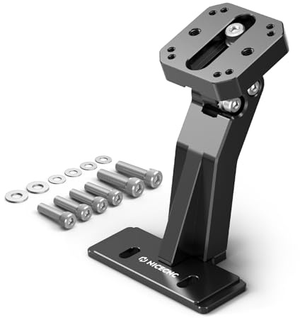 NICECNC Soporte para dispositivo, GPS, teléfono, navegación, SPC+ / AMPS con patrón de pernos compatible con KTM 390 Adventure X/R 2025-2026, ángulo ajustable, color negro