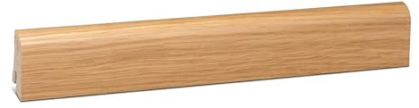 KGM Sockelleiste ExPress-45 - Eiche hell, 2400 x 18 x 45 mm, 1 Stück | Fußleiste, Fichte Echtholz Träger, furniert & lackiert, für Laminat & Parkett