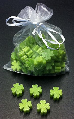 Florex Schafmilchseife mini mini Glücksklee Kleeblatt 50 Stück Birne im Organzasäckchen Seife Gastgeschenk