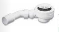 Abl.garnitur Rohbauset m.Sifon 50mm f.flache Duschwanne m.52mm Ablauf DgG