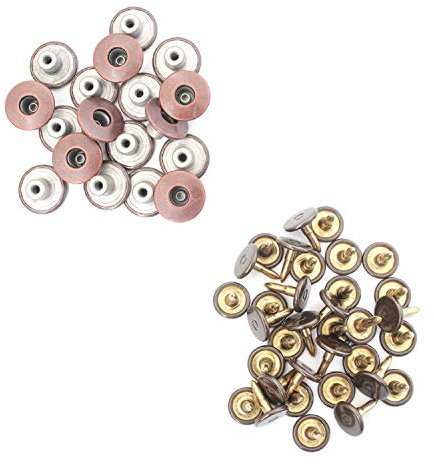 Trimming Shop Messing Jeans Knöpfe Tack Verbindungen Mit Zurück Nadel Denim Ersatz Für Reparatur Bekleidung, Jacken, Damen Röcke, DIY Handarbeiten (14mm, Kupfer) - 10, Jeans Buttons ONLY