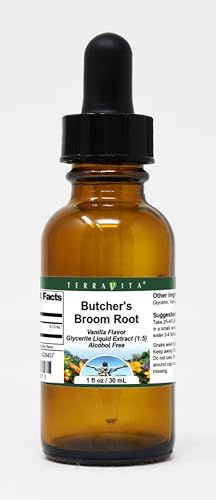 Butcher's Broom Root - Glycerite Liquid Extract (1:5) - Vanilla Flavored (1 fl oz, ZIN: 428457)