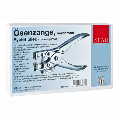 NEU Ösenzange, verchromt, für 4,8mm Ösen