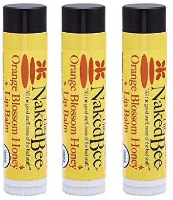 The Naked Bee Organic Orange Blossom Honey Lip Balms - 3 Pack