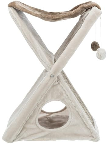 TRIXIE Pet Products Miguel Fold and Store Cat Tower, 20.25 x 13.75 x 25.5, Gray/Light Gray