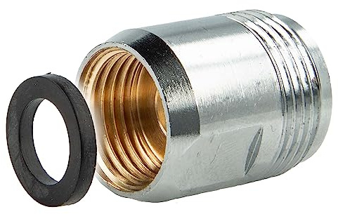 tecuro Aufnahme Adapter für Brause- und Duscharmaturen, 1/2 IG x 3/4 AG, hochglanzverchromt, mit Gummidichtung, leichte Montage