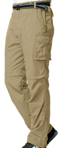 Jessie Kidden Mens Hiking Pants Convertible Quick Dry Lightweight Zip Off Outdoor Fishing Travel Safari Pants (225 Khaki 29)