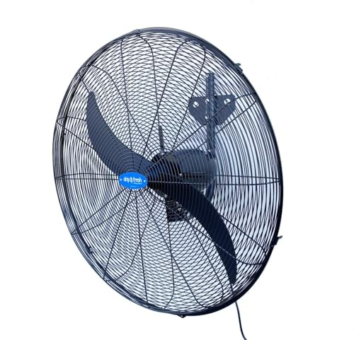 Drip&Fresh D575IP Ventilador Industrial para Nebulización con Soporte a Pared, Regulador de Velocidad de 3 Posiciones, 180º de Orientación, 2 Palas, 130 W, 220/240 V, 50 Hz