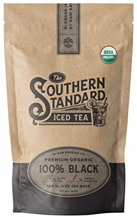 The Southern Standard - Premium Organic Iced Tea Bags - 100% Black Blend,100 XL Bags (1 Pound. Makes 50 gallons.)