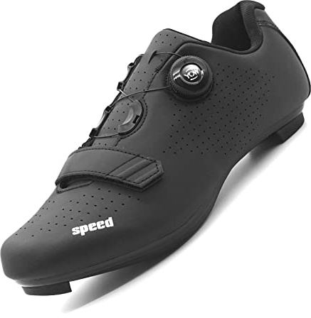 Herr Dam Cykelskor Andningsbar Vägcykel Mountain Bike Sneaker SPD/SPD-SL Kompatibel Cykel Inomhus Spinnskor Svart 39 EU