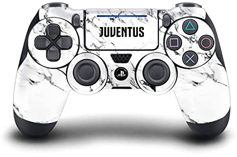 Head Case Designs Officially Licensed Juventus Football Club White Marble Art Vinyl Sticker Gaming Skin Decal Cover Compatible With Sony PlayStation 4 PS4 DualShock 4 Controller