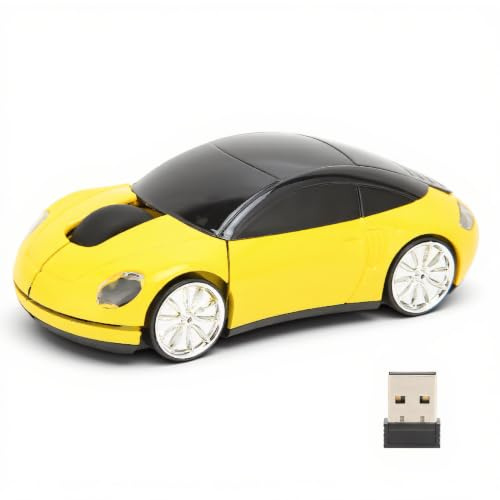 Souris sans Fil, Souris sans Fil Wi-FI 2,4 G avec Récepteur USB, Souris de Voiture de Sport 3D pour Ordinateur Portable, Tablette, Jeu, Bureau, Mac