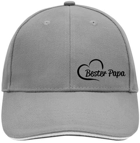 Huuraa Cappy Mütze Bester Papa Herz Geschenk | Baseballkappe Basecap Kappe Geschenkidee Unisex Baseball Cap