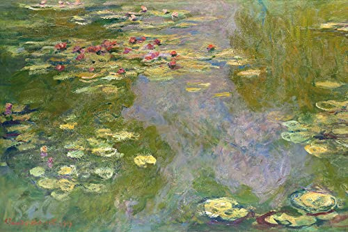 1art1 Claude Monet XXL Poster Seerosen, 1919 Plakat | Bild 120x80 cm