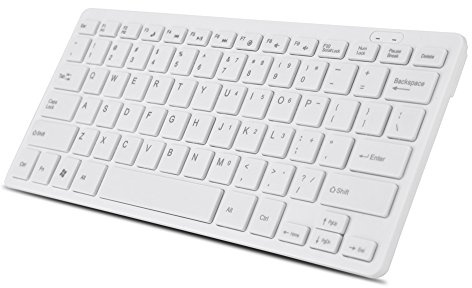 Clavier Blanc Petit Fil Silencieux Plastique 78 Touches Ultra Mince Mini USB Filaire pour Ordinateur De Bureau Portable Pc