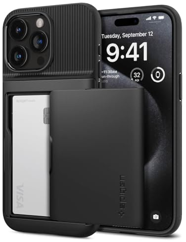Spigen iPhone 15 Pro Max Hülle Slim Armor CS -Black