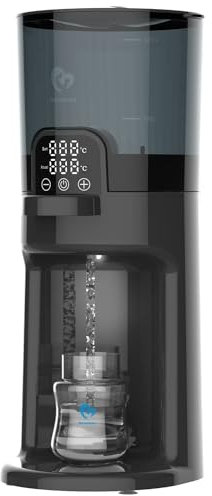 Bellababy Flaschenzubereiter für Babys,Flaschenwärmer Baby,Instant Warmer 5~15 Minuten,Wasserspender für Sofortige Herstellung von Formelflaschen,Abnehmbarer Behälter,Einfache Reinigung,Schwarz