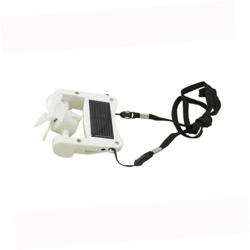 PRETYZOOM Solar-powered Clip-on Hat Fan Charging Mini Fan for Travel Camping and Sports