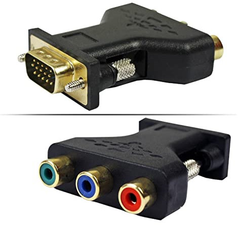 EVURU Carta Grafica Compatible with Computer GPU HD 15VGA. a 3. RCA. Componente YPBPR RGB av. Connettore dell'adattatore, Bisogno di Supporto del Sistema PC TV- Funzione Fuori