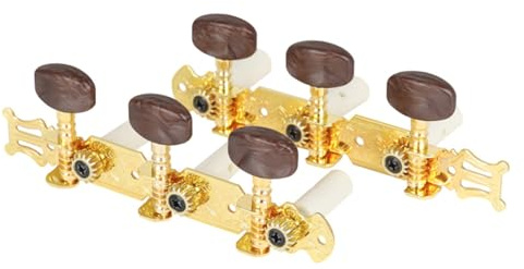 BESTonZON 2stücke Klassische Gitarren-mechaniken Vergoldet Mit Marmorierten Acrylköpfen Stabile String Tuning Pegs Langlebige Ersatzteile Für Akustik Konzertgitarren Praktische Zubehörteile