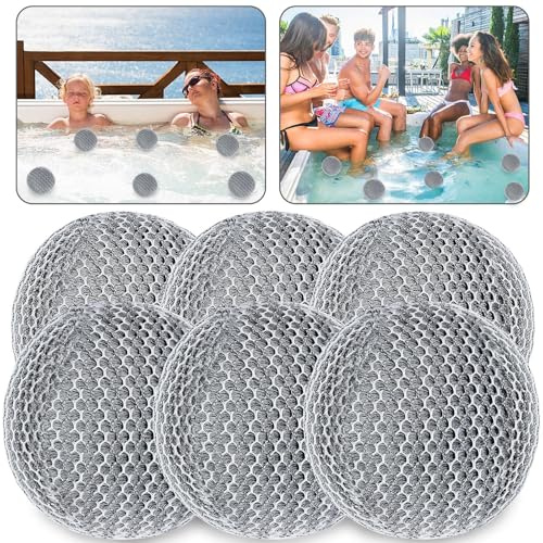 JULMELON 2 Stück Whirlpool Scum Absorber Whirlpool-Reinigungsbälle | 7cm, Spa- und Pool-Schaum Beseitigende Bälle, Wiederverwendbar, ölabsorbierender Schwamm, Waschbarer, Schwimmender Filter