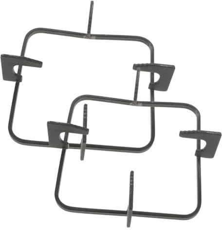 LABRIMP Supporto per Fornello Gas in Ghisa 2 Pezzi, Resistente All'olio e Alte Temperature, Supporto Stabile Quadrato per Wok e Pentole, per Cucina e Campeggio