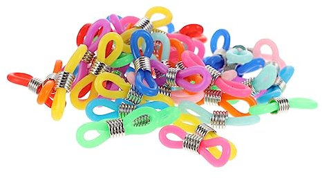 ANDRESLAD - Punte Per Aste Per Occhiali 50 Pezzi Fermagli Rotondi in Silicone Comode Impugnature Per Le Orecchie Per Uso Esterno