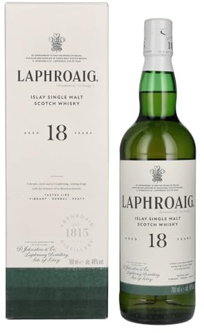 Laphroaig 18 Years Old Islay Single Malt Scotch Whisky 48% Vol. 0,7l in Giftbox