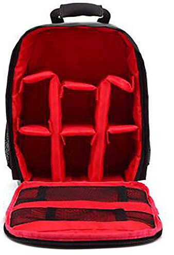 Yolispa Sac à dos pour appareil photo reflex numérique - Étanche - Avec housse de pluie Sac à Bandoulière Pour Apparei DSLR Appareil photo et objectifs et accessoires