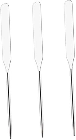 DRESSOOS 3piezas Herramientas De Mezcla Cosmética De Acero Inoxidable Espátulas Para Maquillaje y De Mezcla Para Base y Cremas Para Manicura y