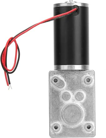 12V Vändbar Snäckväxelmotor - Hög Vridmomenthastighetsreducerad Elektrisk Växellåda Motor för Smarta Enheter och Fönsteröppnare - 8 Mm Axel (12V, 10rpm)