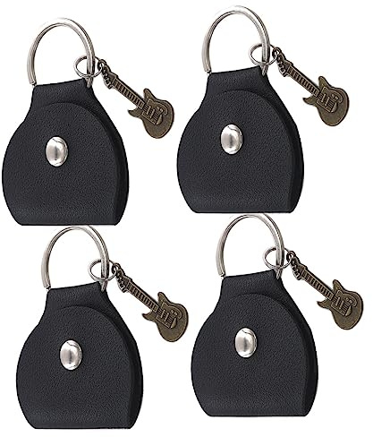 TOYANDONA 4piezas Soporte De Púas De Guitarra Llaveros Estuche Portátil De Almacenamiento para Plectros y Accesorios