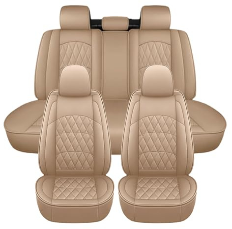 YNEION Auto-Sitzbezug Komplettset, für FIAT 600 (364, 365) 2023 PU Leder Auto-Schonbezüge die Vordersitze Rückbank Autositzbezüge Set Auto-Zubehör Innenraum,B