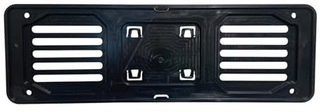 Porta targa Anteriore auto GAMBC® - Porta Targa Auto - Plastica - Polipropilene Alta Resistenza - Portatarga Auto Super Resistente - Universale - Senza Banda Pubblicitaria - Nero